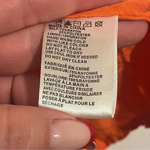 #109 FASHION NOVA ORANGE RUFFLE HI-LOW DRESS 1X - Picture 6 of 6